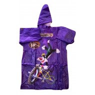 Zeel Looney Tunes Kids Transparent Raincoat Purple Size 22"